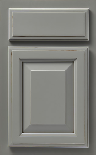 maple cabinet with gray finish